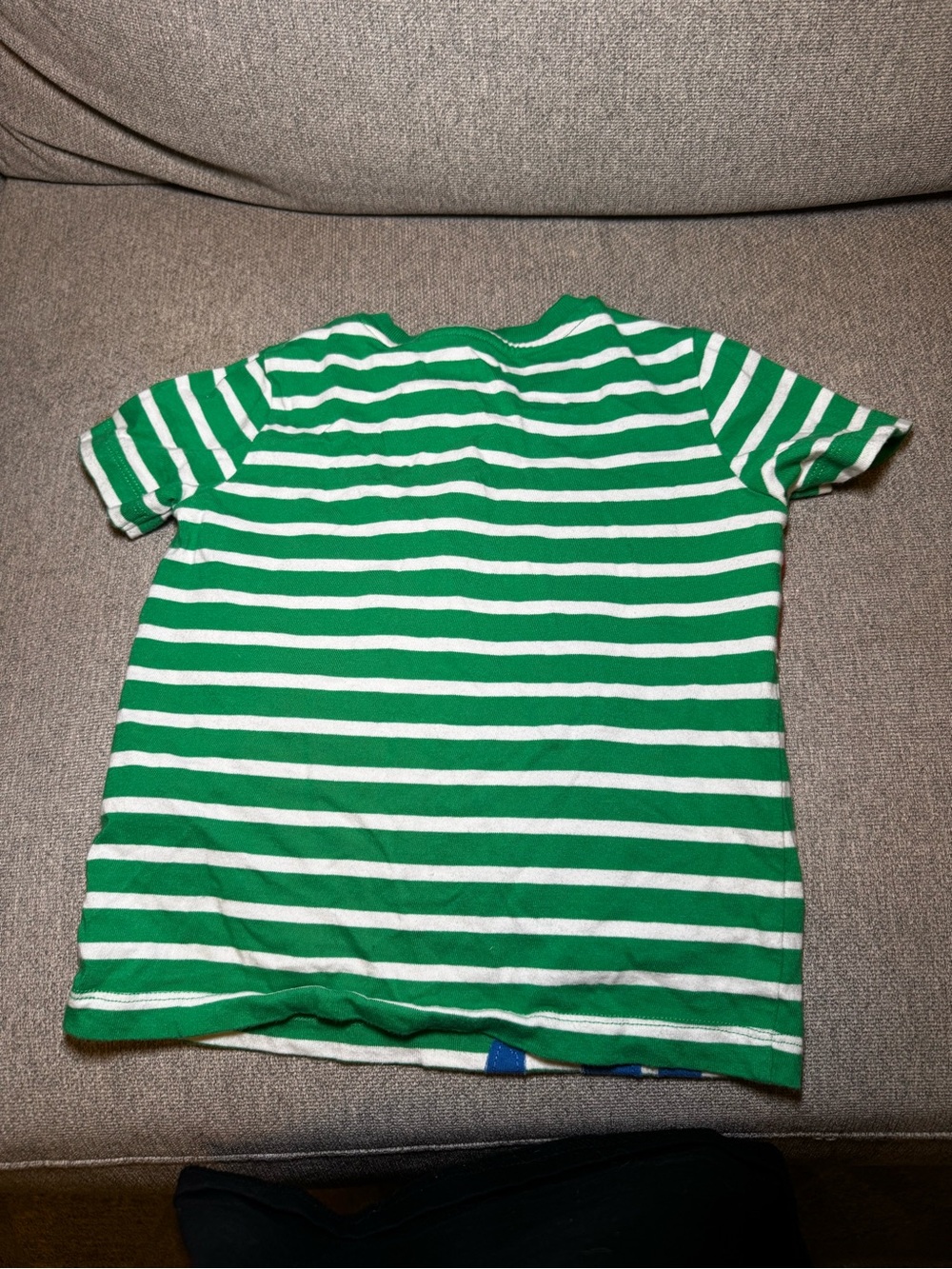 Boden Kids - Green & White Striped Tee with Colorful Baboon Appliqués Size 2-3 - Picture 5 of 5